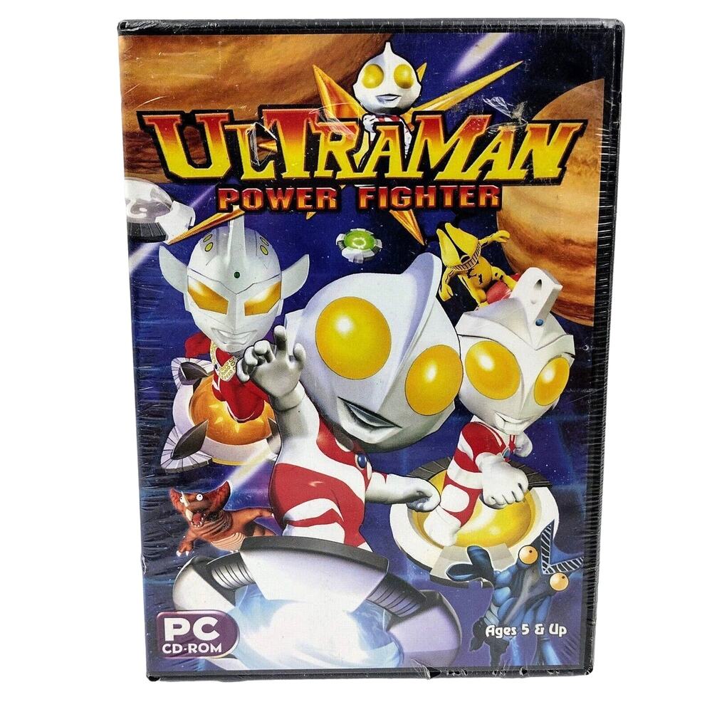Rare! Ultraman Power Fighter PC CD-ROM Selectsoft for Windows Me/2000/XP/Vista